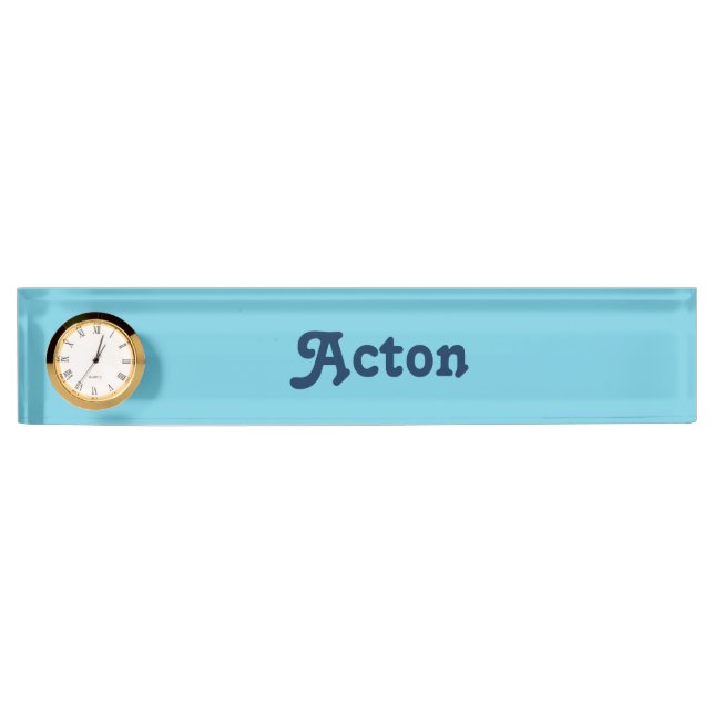 Desk Name Plate Acton (Front)