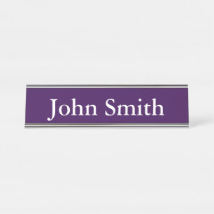 Desk Name Plate, Standard (2" x 8"), Silver Desk Name Plate