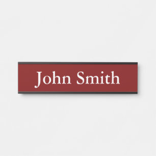 Desk Name Plate, Standard (2" x 8"), Silver Door Sign