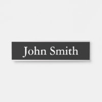 Desk Name Plate, Standard (2" x 8"), Silver