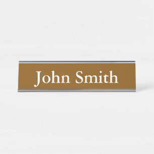 Desk Name Plate, Standard (2" x 8"), Silver Plate