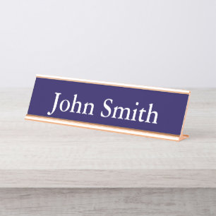 Desk Name Plate, Standard (2" x 8"), Silver Plate