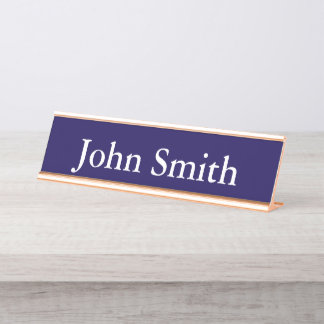 Desk Name Plate, Standard (2" x 8"), Silver Plate