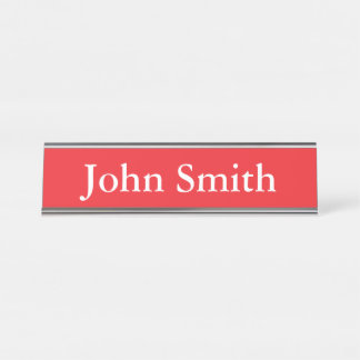 Desk Name Plate, Standard (2" x 8"), Silver Plate