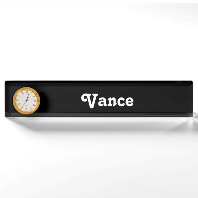 Desk Name Plate Vance (Front)