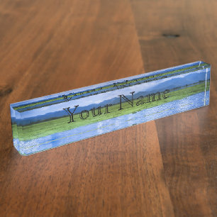 Desk Nameplate - HAMbyWG - Scenery Blues/Greens