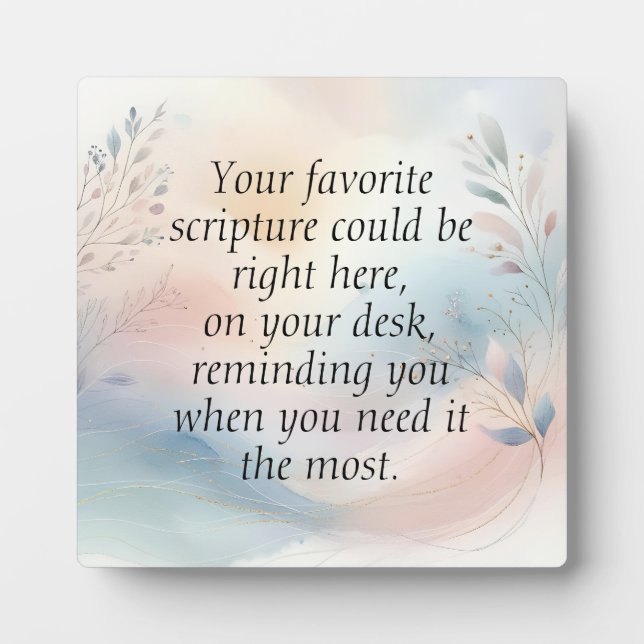 Desk of Devotion Plaque (Front)