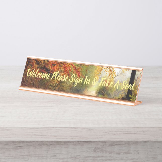 Desk Office Autumn Name Design Destiny'S Destiny Desk Name Plate (Front)