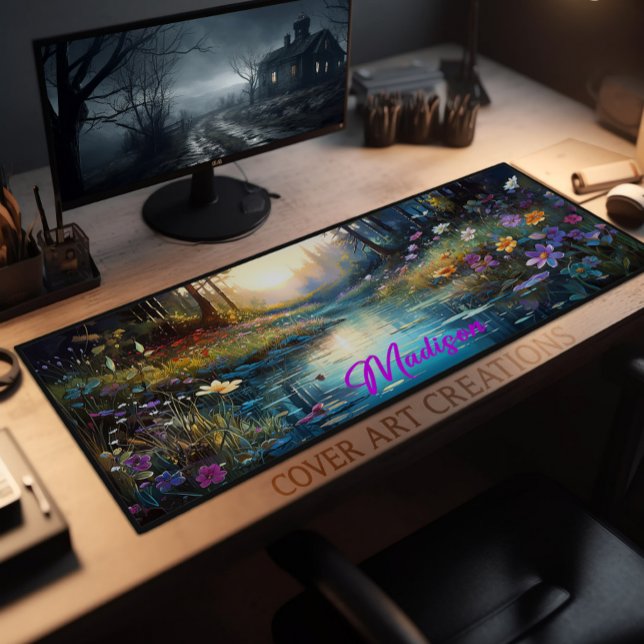 Desk Pad, Wildflowers Along The Creek Personalised Desk Mat (Creator Uploaded)