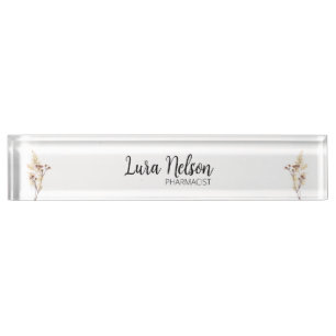 Desk Plaque - Personalised Acrylic Name Plate for 