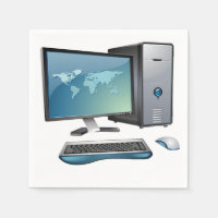 Desktop Computer with Monitor, Keyboard and Mouse
