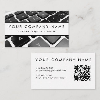 Desktop Laptop Computer Repair Technician Business Card