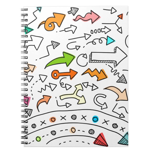 Desktop pattern art graphic design spiral notebook (Front)