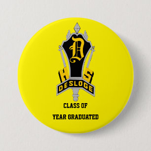 DESLOGE HIGH SCHOOL 7.5 CM ROUND BADGE