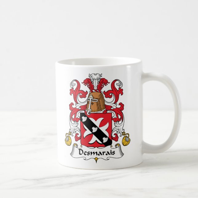 Desmarais Family Crest Coffee Mug (Right)