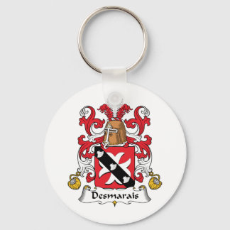 Desmarais Family Crest Key Ring