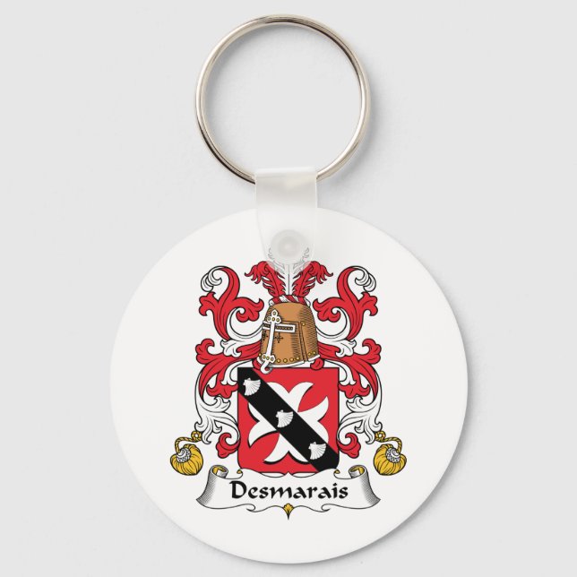 Desmarais Family Crest Key Ring (Front)