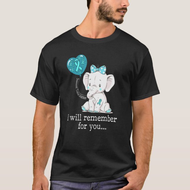 Desmoid Tumour Awareness Elephant T-Shirt (Front)