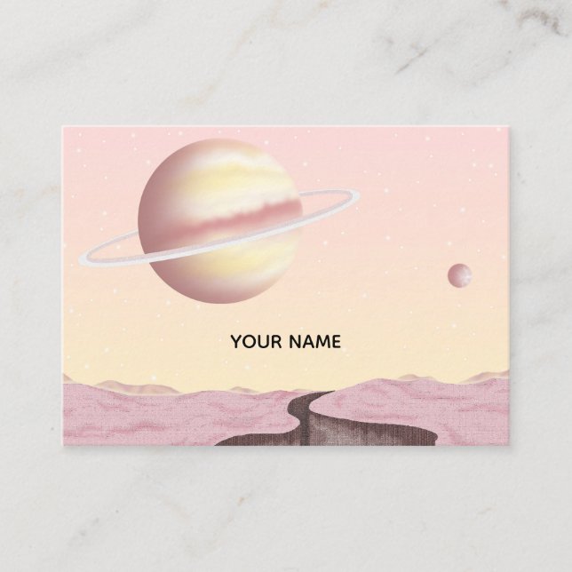 Desolate land and planet. business card (Front)