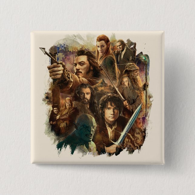 DESOLATION OF SMAUG™ Characters 15 Cm Square Badge (Front)