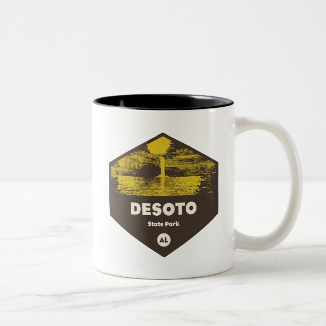 DeSoto State Park Alabama Two-Tone Coffee Mug (Right)