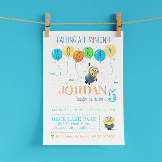 Minions the rise of Gru Birthday Water Bottle Label Template