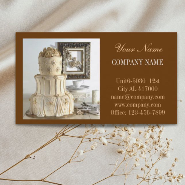 dessert bakery cake decorator wedding cake business card (dessert bakery cake decorator wedding cake business card)