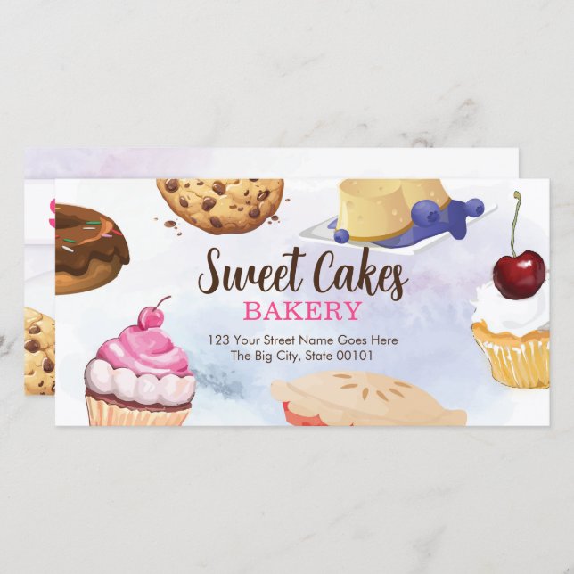 Dessert Bakery Gift Certificate Template (Front/Back)