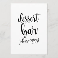Dessert Bar Affordable Calligraphy Wedding Sign