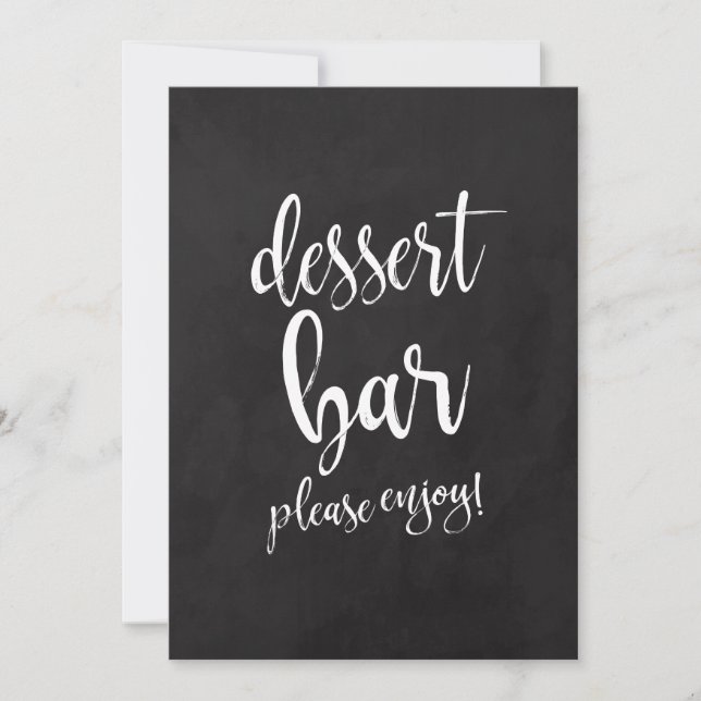 Dessert Bar Affordable Chalkboard Wedding Sign (Front)