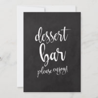 Dessert Bar Affordable Chalkboard Wedding Sign
