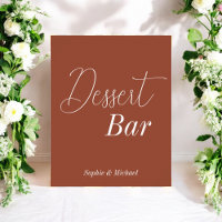 Dessert Bar Brown Wedding Terracotta