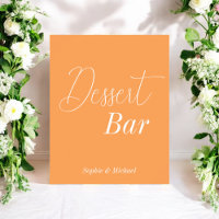 Dessert Bar Orange Baby Shower Wedding