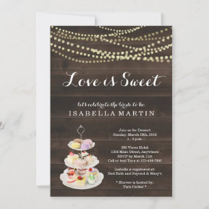 Dessert Bridal Shower Invitation - Love is Sweet