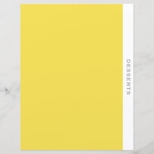 Dessert Category Recipe Divider Simple Yellow