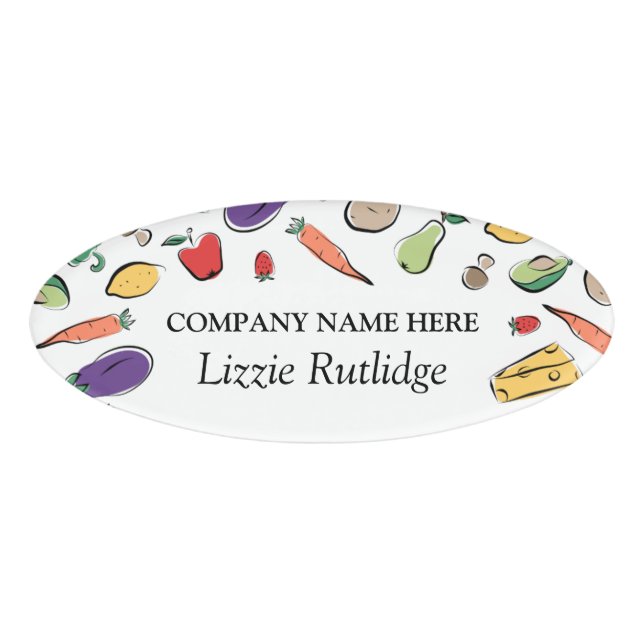 Dessert Doodles | Bakery Name Tag (Front)