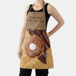 Dessert,Doughnut Choco Glaze, Chocolate Melted  Apron