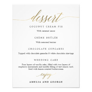 Dessert Menu Choose Your Size Photo Print
