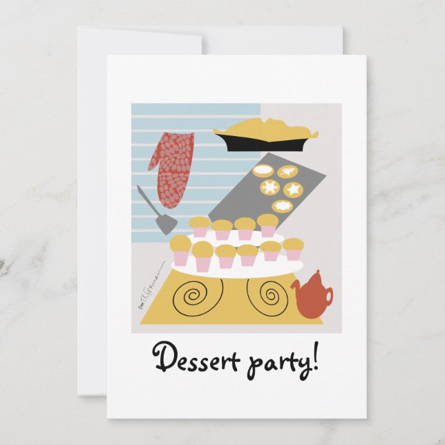 Dessert Party Invitation template (Front)