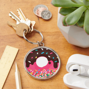 Dessert, Rainbow Sprinkle Doughnut, Doughnut Key Ring