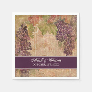 Dessert Reception Napkins Grape Vineyard Wedding