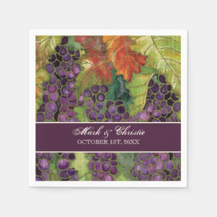 Dessert Reception Napkins Grape Vineyard Wedding