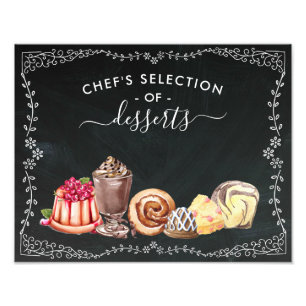 Dessert Station Wedding Chalkboard Sign