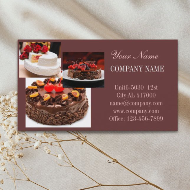 dessert wedding cake baker bakery business card (dessert wedding cake baker bakery business card)