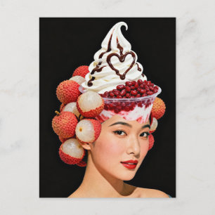 Dessert Woman Postcard