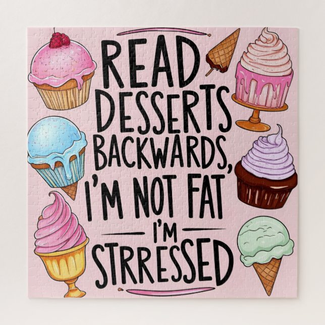 Desserts Stressed Jigsaw Puzzle (Vertical)