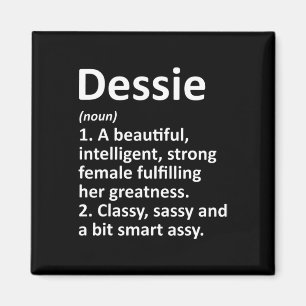 Dessie Definition Personalised Name Funny Christma Magnet