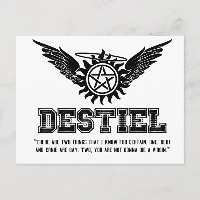 Destiel Quote Series - #10 Postcard (Front)