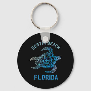 Destin Beach Florida Fl Sunshine State Ocean Turle Key Ring