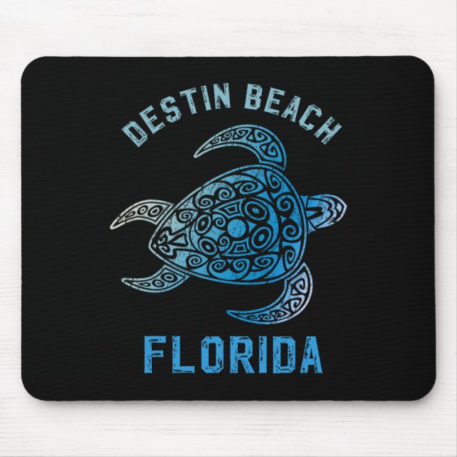 Destin Beach Florida Fl Sunshine State Ocean Turle Mouse Pad (Front)